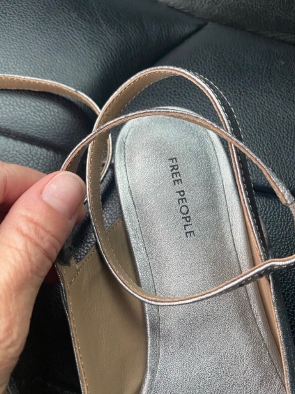 Free People Metallic Silver Flats - Picture 6 of 9